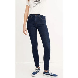 Madewell 10" High-Rise Skinny Jeans in Lucille Wash H2245 size 27 Blue Denim